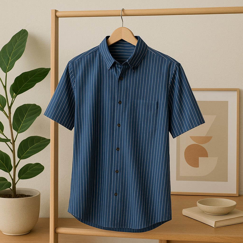 Men's Half Striped Shirt
