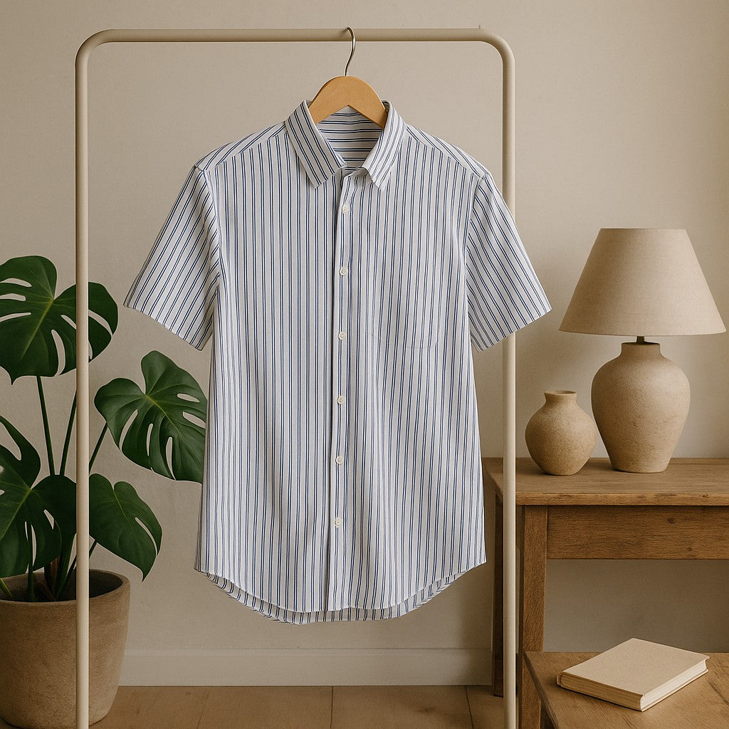 Men's  Half Striped Shirt